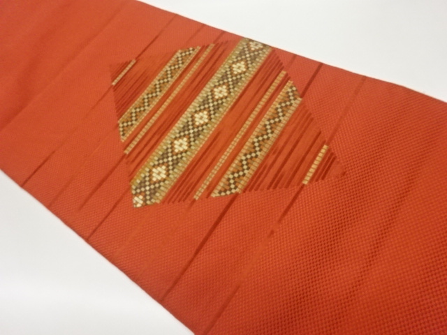 本場筑前博多菱模様刺繍名古屋帯